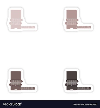 Set of paper stickers on white background Mobile vector image