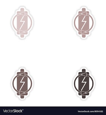 Set of paper stickers on white background mobile vector image