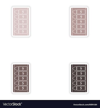 Set of paper stickers on white background mobile vector image