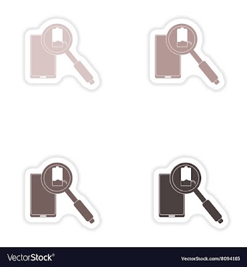 Set of paper stickers on white background Mobile vector image
