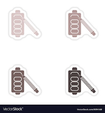 Set of paper stickers on white background mobile vector image