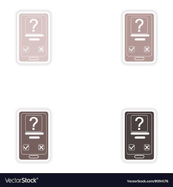 Set of paper stickers on white background Mobile vector image