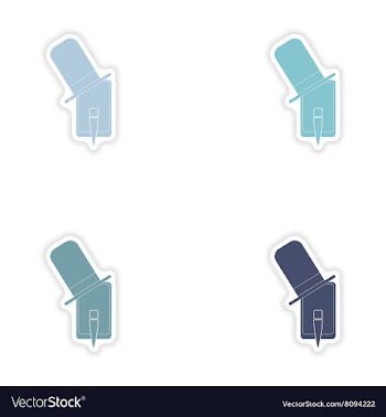 Set of paper stickers on white background mobile vector image