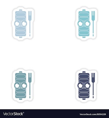 Set of paper stickers on white background mobile vector image