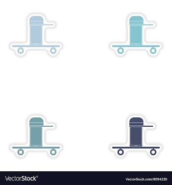 Set of paper stickers on white background mobile vector image