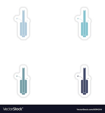 Set of paper stickers on white background mobile vector image