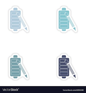 Set of paper stickers on white background mobile vector image
