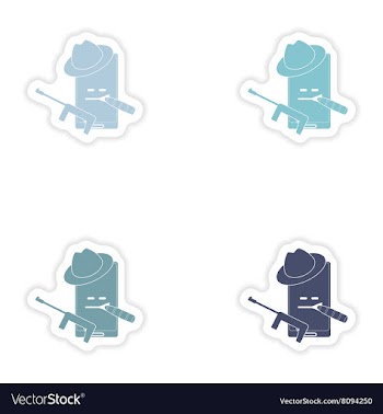 Set of paper stickers on white background mobile vector image
