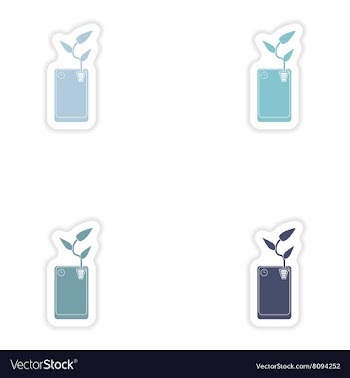Set of paper stickers on white background mobile vector image