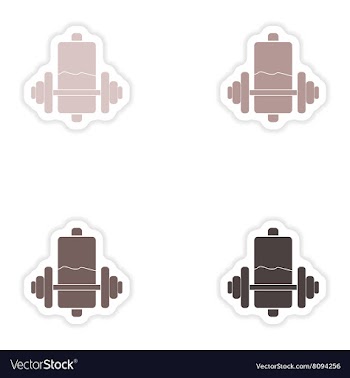 Set of paper stickers on white background mobile vector image