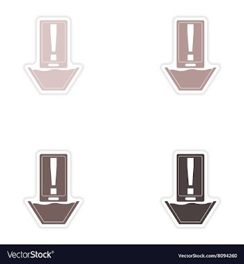 Set of paper stickers on white background mobile vector image