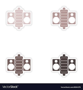 Set of paper stickers on white background mobile vector image