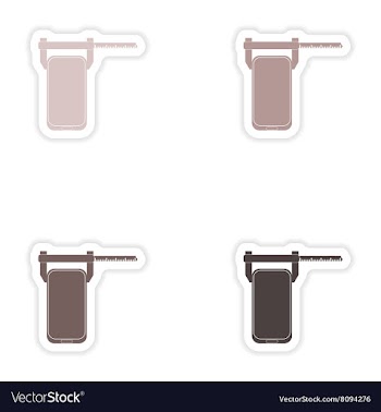 Set of paper stickers on white background Mobile vector image