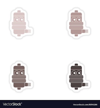 Set of paper stickers on white background mobile vector image