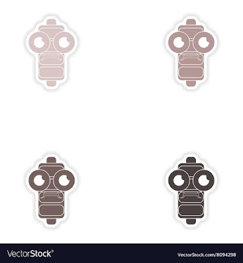 Set of paper stickers on white background mobile vector image