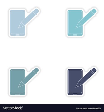 Set of paper stickers on white background mobile vector image