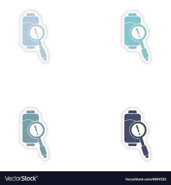 Set of paper stickers on white background mobile vector image