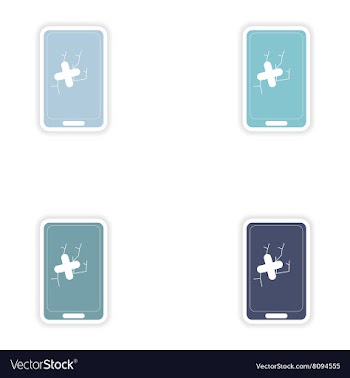 Set of paper stickers on white background mobile vector image