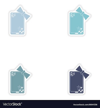 Set of paper stickers on white background mobile vector image