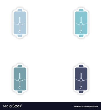 Set of paper stickers on white background mobile vector image