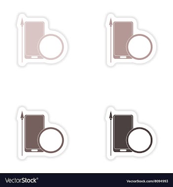 Set of paper stickers on white background mobile vector image