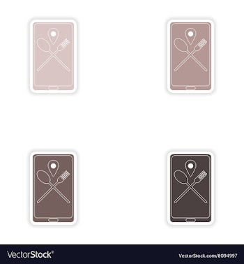 Set of paper stickers on white background mobile vector image