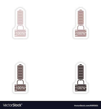 Set of paper stickers on white background mobile vector image