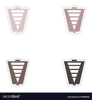 Set of paper stickers on white background mobile vector image