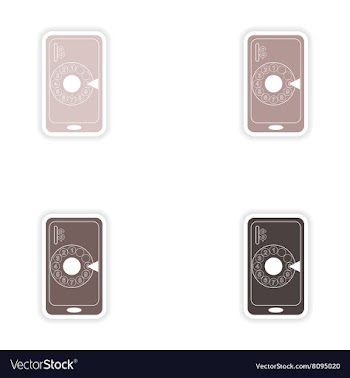 Set of paper stickers on white background mobile vector image