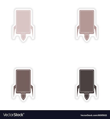 Set of paper stickers on white background mobile vector image