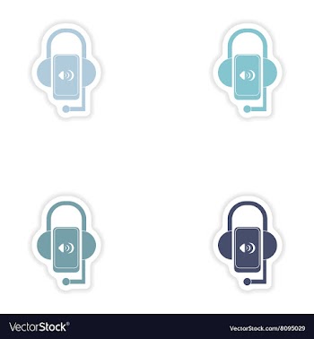Set of paper stickers on white background mobile vector image