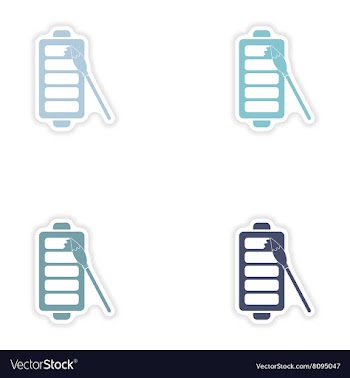 Set of paper stickers on white background mobile vector image