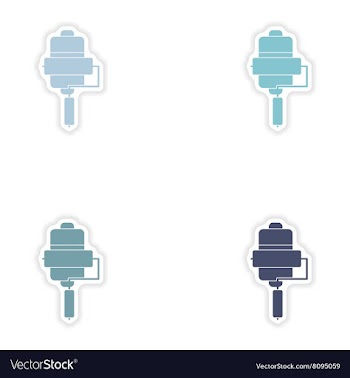 Set of paper stickers on white background mobile vector image