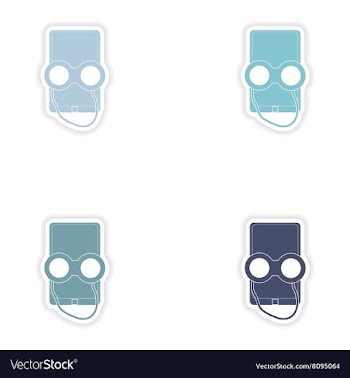 Set of paper stickers on white background mobile vector image