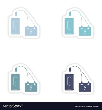 Set of paper stickers on white background mobile vector image
