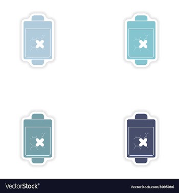 Set of paper stickers on white background mobile vector image