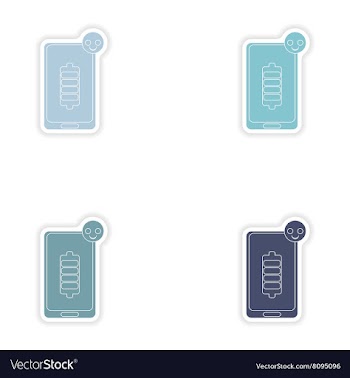 Set of paper stickers on white background mobile vector image