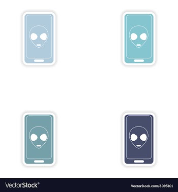Set of paper stickers on white background mobile vector image