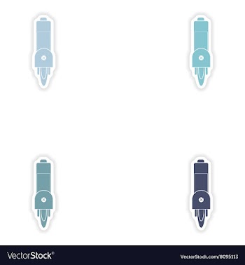 Set of paper stickers on white background mobile vector image