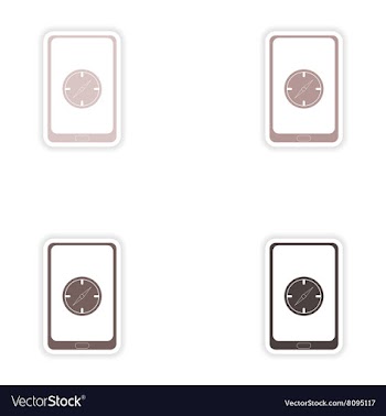 Set of paper stickers on white background mobile vector image