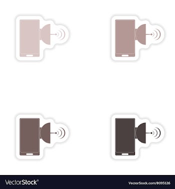 Set of paper stickers on white background mobile vector image