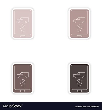 Set of paper stickers on white background mobile vector image