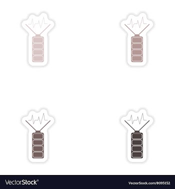 Set of paper stickers on white background mobile vector image