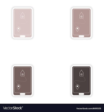 Set of paper stickers on white background mobile vector image