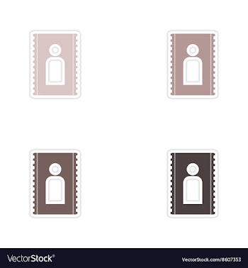 Set of paper stickers on white background mobile vector image