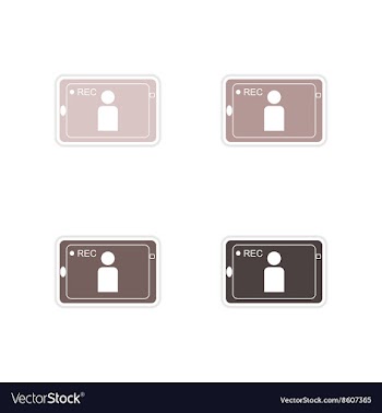 Set of paper stickers on white background mobile vector image