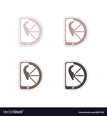 Set of paper stickers on white background mobile vector image
