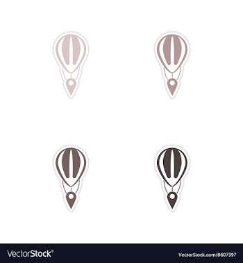 Set of paper stickers on white background mobile vector image