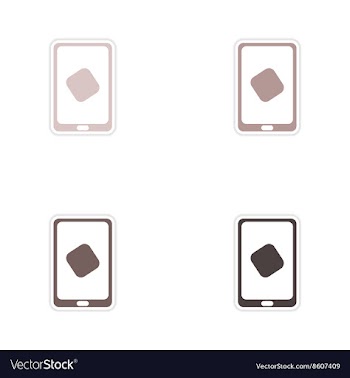 Set of paper stickers on white background mobile vector image