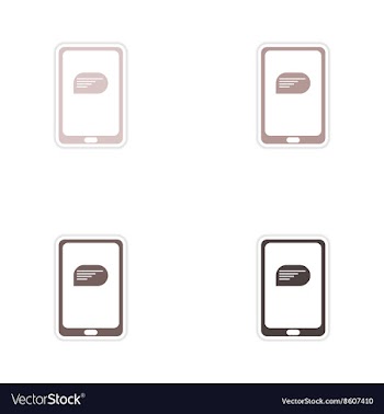 Set of paper stickers on white background mobile vector image